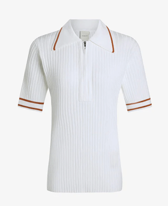 Napier Fitted Knit Polo 