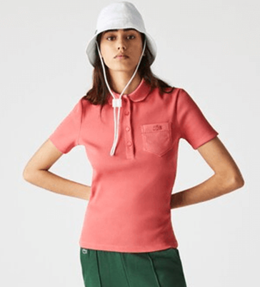 Lacoste’s Slim Fit Ribbed Cotton Polo Shirt 