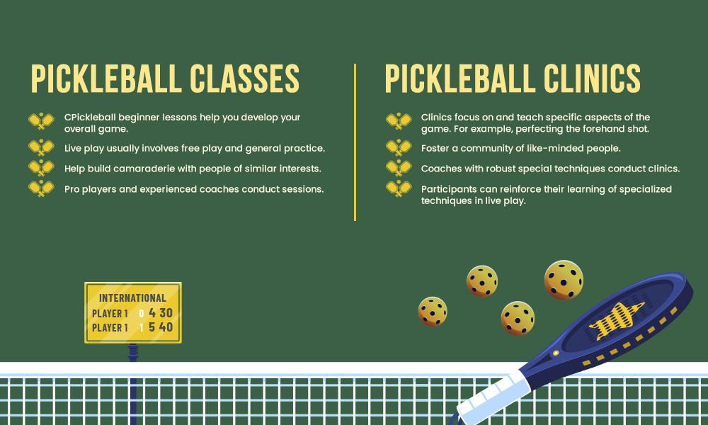 Pickleball Classes vs. Clinics